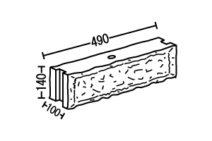ブロック石塀150型基本型