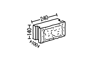 ブロック石塀150型1/2基本型
