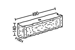 ブロック石塀150型コーナー型