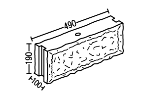 ブロック石塀200型基本型