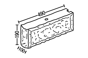 ブロック石塀200型コーナー型