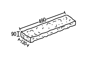 ブロック石塀200型コーナー笠木型